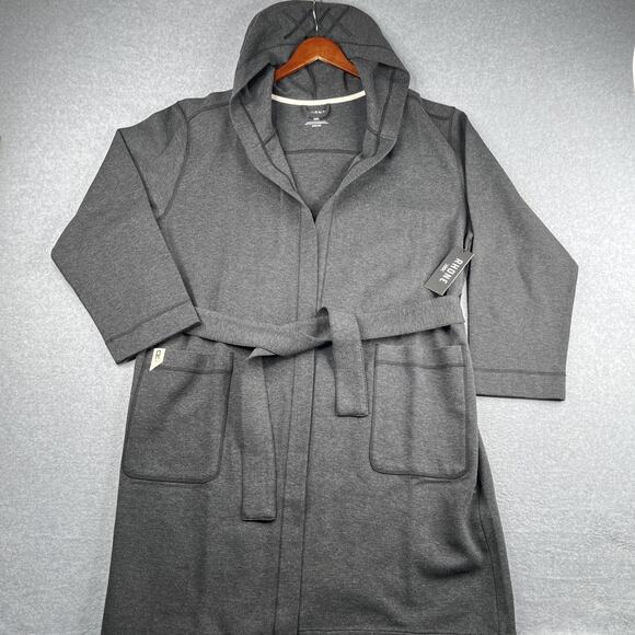 RHONE Other - Rhone Heritage Midweight Robe Black Heather Captains Stitch Hood Relaxed S/M